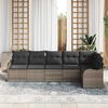 vidaXL Garden Sofa Set Grey Poly Rattan