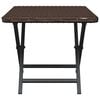 vidaXL Folding Table Brown 45x35x32 cm Poly Rattan