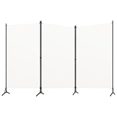 vidaXL 3-Panel Room Divider White 260x180 cm