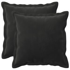 vidaXL Cushion Cover 2 pcs HOUTEN Black 40 x 40 cm Velvet