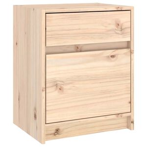 vidaXL Bedside Cabinet | Solid Pinewood | Medium | Bedside Cabinet | Rectangular