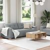 vidaXL 2 Piece Sofa Set with Cushions Light Grey Fabric