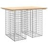 vidaXL Garden Table Gabion Design 100x70x72 cm Solid Wood Pine