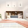 vidaXL Headboard Cabinet Smoked Oak 120x19x103.5 cm