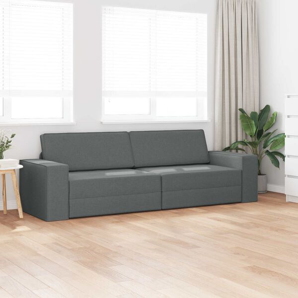 vidaXL Sofa Bed 200cm Dark Grey Fabric