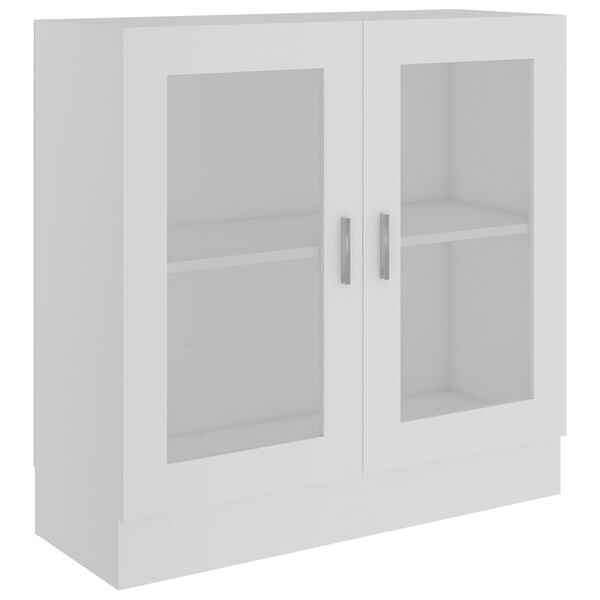 vidaXL Vitrine Cabinet White 82.5x30.5x80 cm Engineered Wood