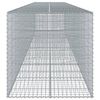 vidaXL Gabion Basket with Cover 800x100x100 cm Galvanised Iron