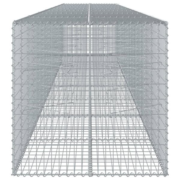 vidaXL Gabion Basket with Cover 800x100x100 cm Galvanised Iron