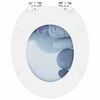 vidaXL WC Toilet Seats 2 pcs with Soft Close Lids MDF Pebbles Design