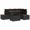 vidaXL Garden Sofa Set 5 pcs Black and Brown