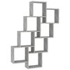 vidaXL Wall Shelf | Concrete grey | Engineered wood | 90 x 15 x 119 cm