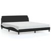 vidaXL Bed Frame "Dover" Black&White 180x200 cm King Faux Leather