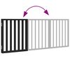 vidaXL Dog Gate Foldable 3 Panels Black 150 cm Poplar Wood