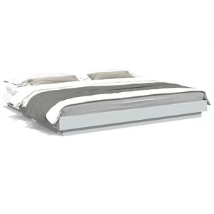 vidaXL Bed Frame without Mattress White 180x200 cm Super King