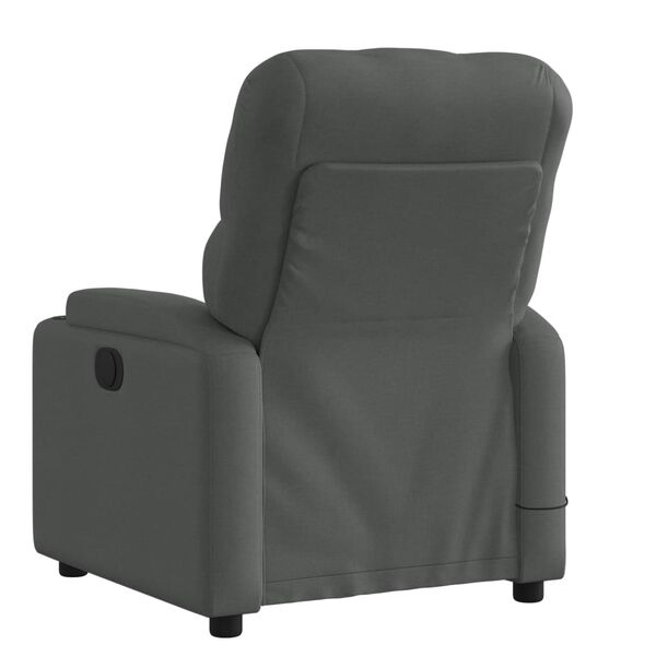 vidaXL Massage Recliner Chair Dark Grey Fabric