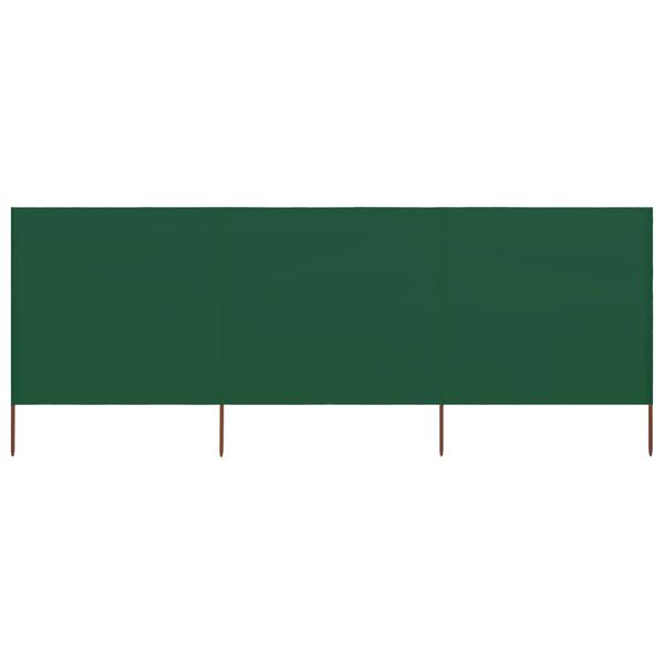vidaXL 3-panel Wind Screen Fabric 400x120 cm Green