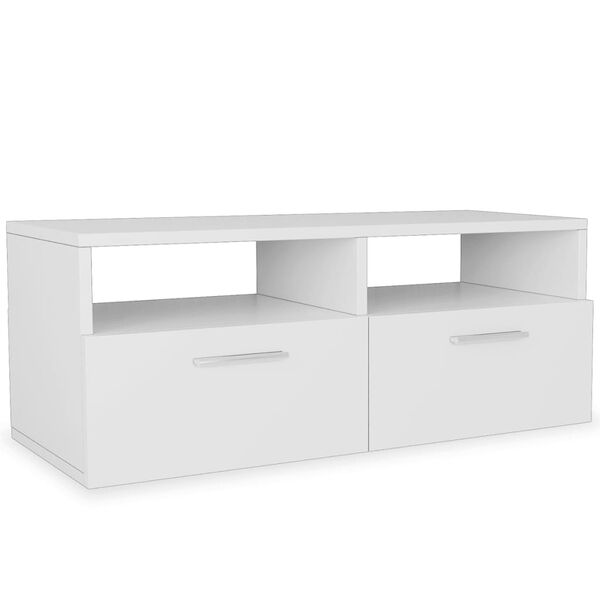vidaXL TV Cabinet Engineered Wood 95x35x36 cm White