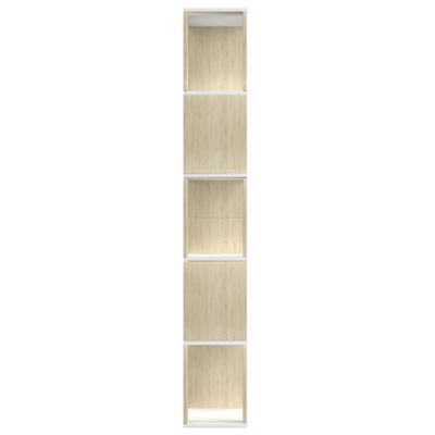 vidaXL Book Cabinet/Room Divider White and Sonoma Oak 80x24x159 cm Engineered Wood