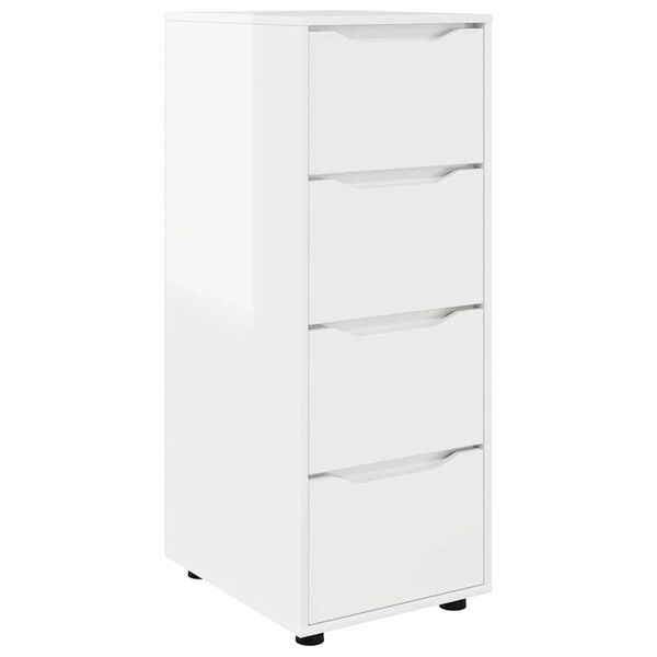 vidaXL Storage Cabinet High Gloss White 40 x 48 x 105 cm