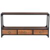 vidaXL TV Cabinet with 3 Drawers 120x30x60 cm Solid Pine Wood