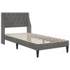 vidaXL Bed Frame with Headboard Dark Grey 90 x 190 cm Velvet