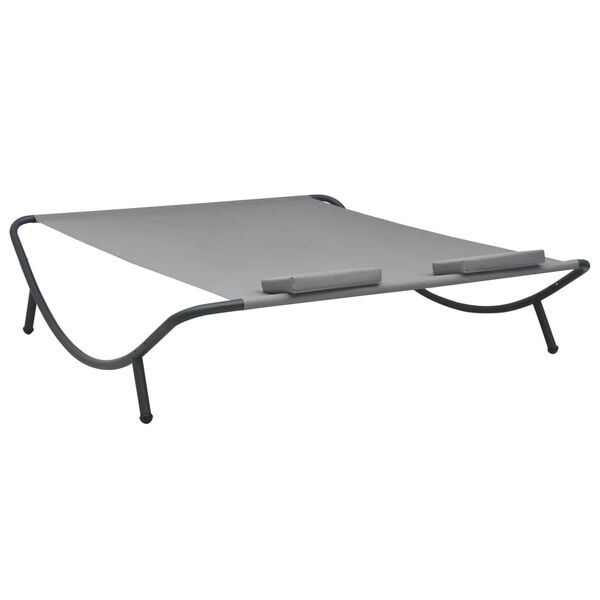 vidaXL Outdoor Lounge Bed Fabric Anthracite