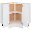 Corner Bottom Cabinet Lyon White 75.5x75.5x81.5 cm Engineered Wood