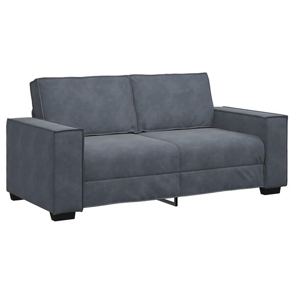 vidaXL 2-Seater Sofa Dark Grey 180x78x84 cm Velvet