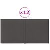 vidaXL Wall Panels 12 pcs Dark Grey 30x15 cm Fabric 0,54 m&sup2;