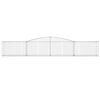vidaXL Arched Gabion Baskets 2 pcs 400x50x60/80 cm Galvanised Iron