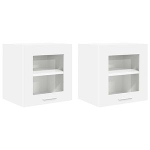 vidaXL Hanging Cabinet 2 pcs White 40 x 31 x 40 cm Engineered Wood