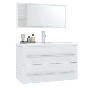 vidaXL 3 Piece Bathroom Furniture Set White