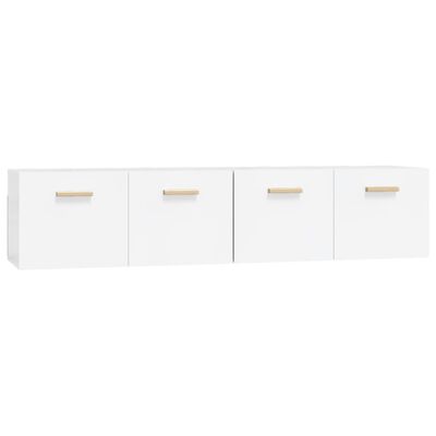 vidaXL Wall Cabinets 2 pcs High Gloss White 80x35x36.5 cm Engineered Wood