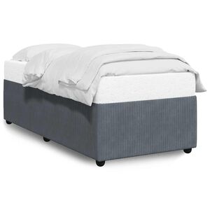 vidaXL Bed Frame without Mattress Dark Grey 90x190 cm Single Velvet