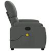 vidaXL Massage Recliner Chair Dark Grey Fabric