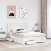 vidaXL Bed Frame with Headboard White 150 x 200 cm Engineered Wood