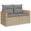 vidaXL 10 Piece Garden Sofa Set with Cushions Mix Beige Poly Rattan