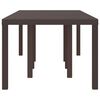 vidaXL Garden Dining Table Brown 250 x 100 x 73 cm Poly Rattan
