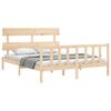 vidaXL Bed Frame without Mattress King Size Solid Wood Pine