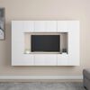 vidaXL 8 Piece TV Cabinet Set White Engineered Wood