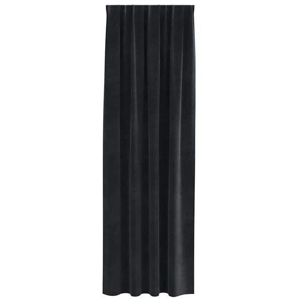 vidaXL Blackout Curtains 2 pcs Black 140 x 245 cm Velvet