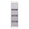 vidaXL 4-Layer Basket Rack White 35x35x125 cm Wood