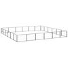 vidaXL Dog Kennel | Black | Steel | 36 m&sup2; | Durable | Dog Kennel | Rectangular