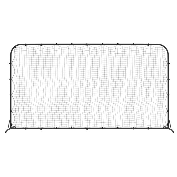 vidaXL Football Rebounder Net Black 366x90x183 cm HDPE
