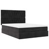 vidaXL Ottoman Bed with Mattresses Black Double Velvet