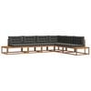 vidaXL Outdoor Sofa Set 6 pcs Natural and Anthracite