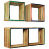 vidaXL Wall Shelf | Multicolour | Reclaimed teak | Large | Wall Shelf