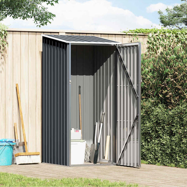 vidaXL Garden Shed Anthracite 87x98x159 cm Galvanised Steel