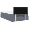 vidaXL Ottoman Bed with Mattress Dark Grey King Single Velvet