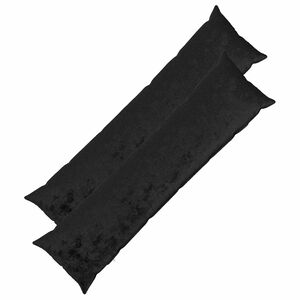vidaXL Throw Pillow 2 pcs HEERLEN Black 40 x 145 cm Flannel